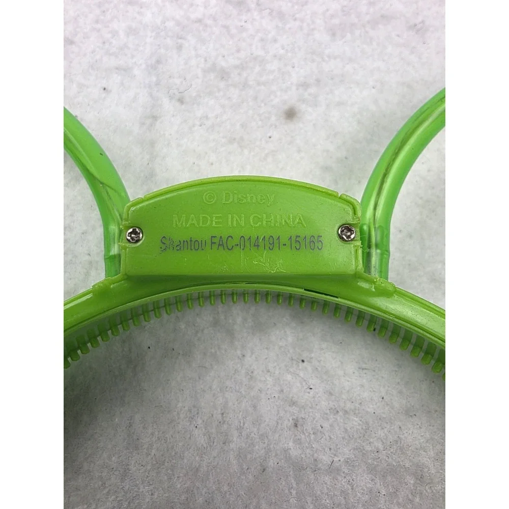 Disney Mickey Ears Green Light Up Multi-Strobe Function Headband *Tested/Working